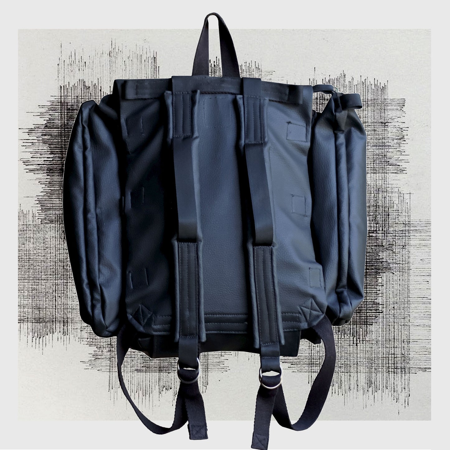 "MERIDIAN LOVERS D26 – Handmade Sustainable Backpack – Stylish Eco Fashion Bag for Slow Fashion Lovers"